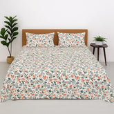 100% Microfiber Bedsheet King Size Includes 2 Pillow Covers - 108x108 Inches, White | Ideal For Daily Use & Gifting Double Bedsheet