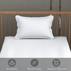 Solid Plain Single Size Bedsheet Set With 1 Pillow Covers | Size - 60 X 90 Inches, White | Ideal For All Seasons Due To Its Breathable Nature