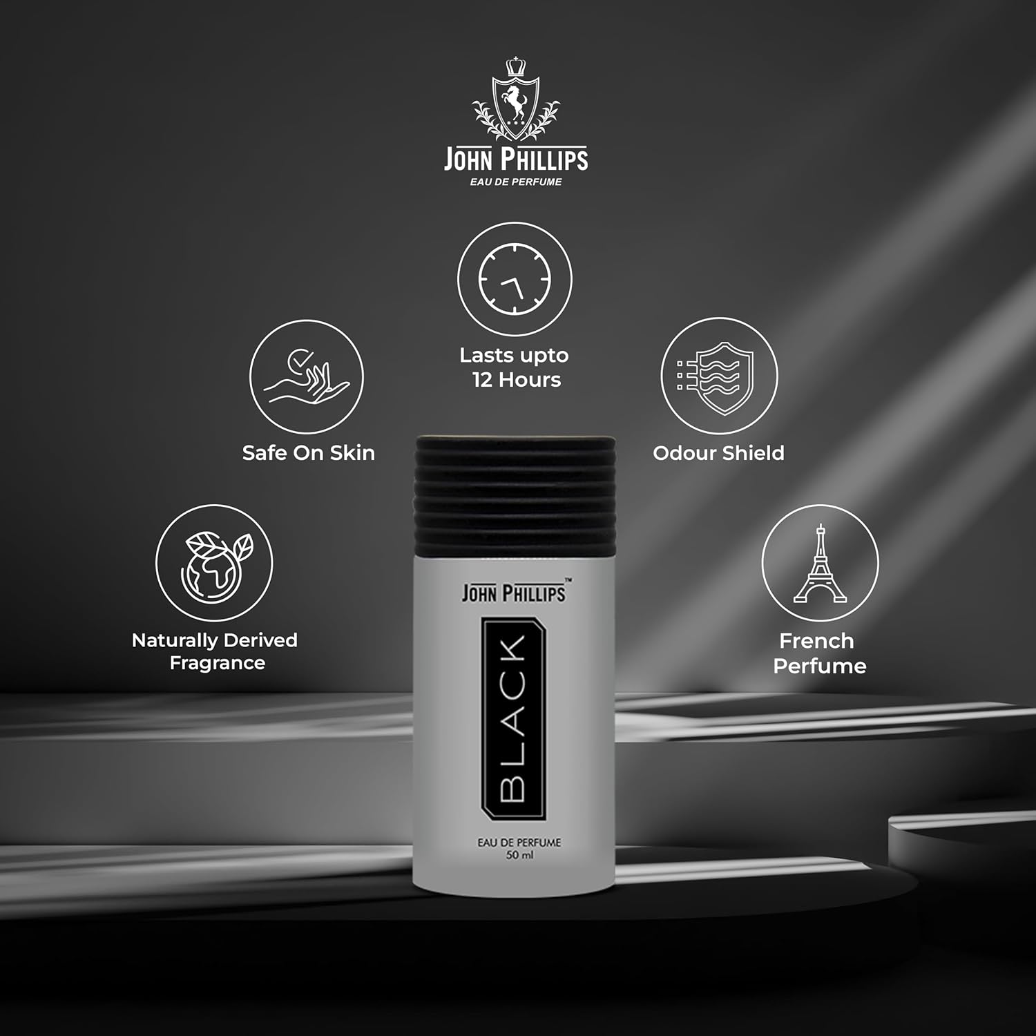 John Phillips Luxury Black + V2 + Wi-fi Eau De Parfum 50ml 1.6 Fl.oz. Each Pack Of 3 For Unisex | Perfect For Gifting John Phillips Luxury Black + V2 + Wi-fi Eau De Parfum 50ml 1.6 Fl.oz. Each Pack Of 3 For Unisex | Perfect For Gifting