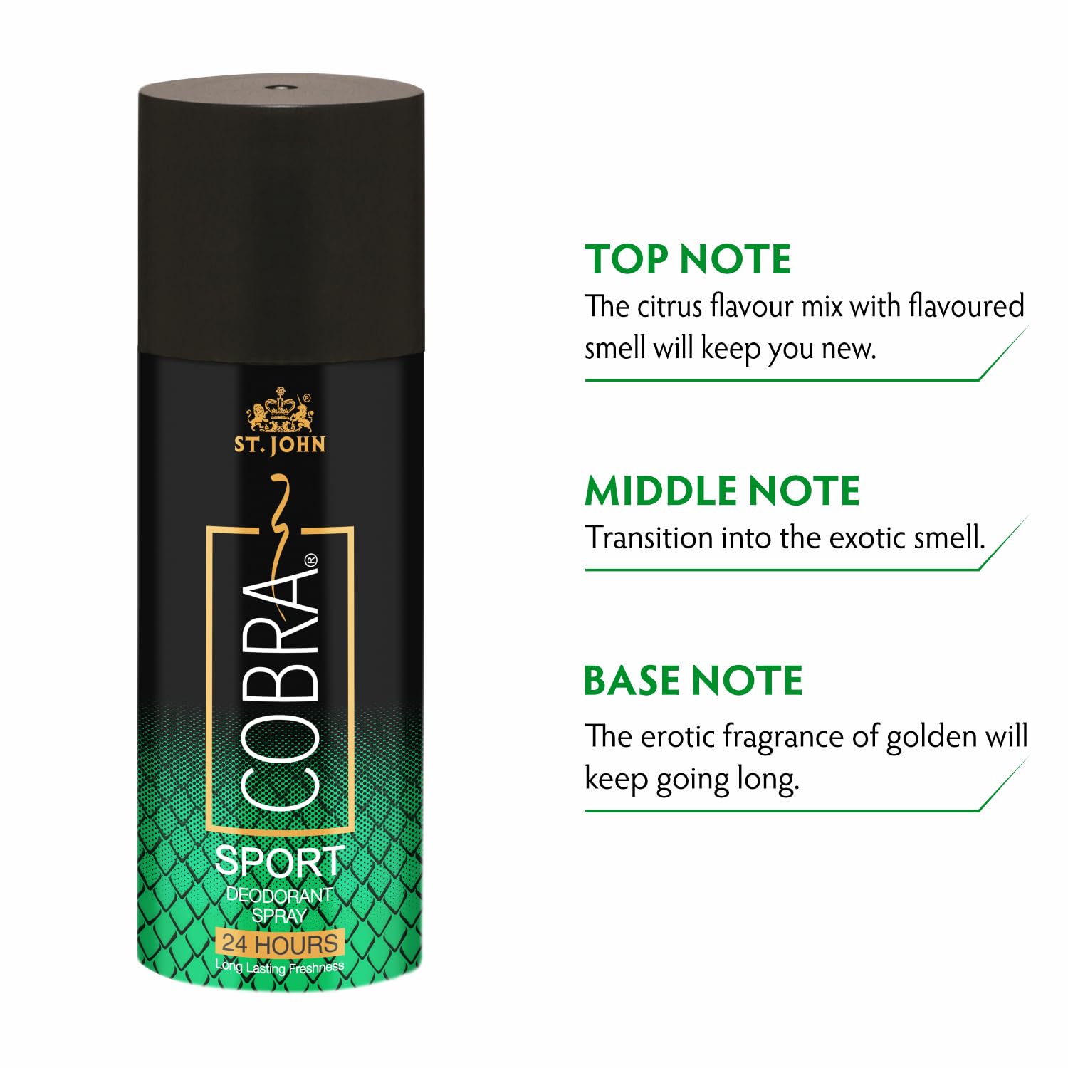 St. john Cobra Live & Sport Deodorant Spray 300ml 10.1 Fl.oz. Pack Of 2 | Perfect Gift Set For Husband | Long Lasting Fragrance St. john Cobra Live & Sport Deodorant Spray 300ml 10.1 Fl.oz. Pack Of 2 | Perfect Gift Set For Husband | Long Lasting Fragrance