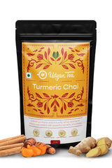 Udyan Tea Turmeric Chai - 250gm, 8.8 Ounce | Ayurvedic Blend For Immunity Boosting & Health - Loose Leaf Black Tea | High Caffeine