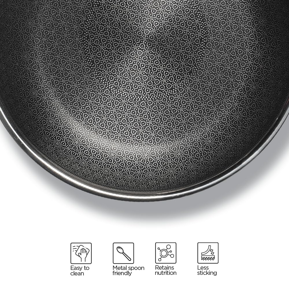Vida Stainless Steel Triply Kadhai With Glass Lid - 24 Cm, 2.7 Liters | Etched Nonstick Kadai - Rivet Less Wired Double Handles | Induction & Gas Base Vida Stainless Steel Triply Kadhai With Glass Lid - 24 Cm, 2.7 Liters | Etched Nonstick Kadai - Rivet Less Wired Double Handles | Induction & Gas Base