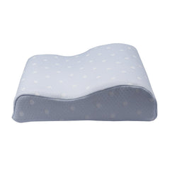 Memory Foam Pillow, Mini Contour Travel Pillow With Cover, Blue - 12 X 10 Inch | Special Ergonomic Design, Comfortable, Neck & Shoulder Support - Pack Of 1