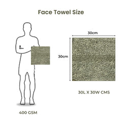 Akiko Home 100% Cotton Essential Series Face Towel 600 Gsm | Soft Absorbent & Durable Washcloth For Men & Women, Compact Travel Towel -Pack Of 4 (Maroon & Green)