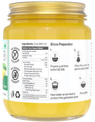 Organic Natural A2 Vedic Sahiwal Ghee By Farm Naturelle | Natural & Healthy Desi Cow Ghee Perfect For Overall Health | (500ml) 16.9 Ounce With Wooden Spoon (50ml) 1.6 Ounce | Jar Pack