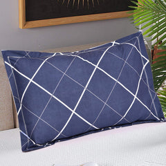Flat Single Bedsheet With 1 Pillow Cover & Single Comforter - 60 X 90 Inches, Navy Blue | Soft & Durable For Everyday Use - All Season Comfort