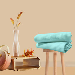Enchant Home Pure Cotton Waffle Towel 400 Gsm | Lightweight Anti-Microbial & Water Absorbent Soft Touch Quick Drying Bath Towel | Charcoal
