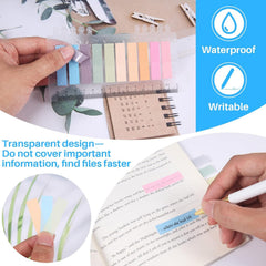 50 Sheets Transparent Sticky Notes Pad With Sticky Tabs | Book Tabs For Office School Message