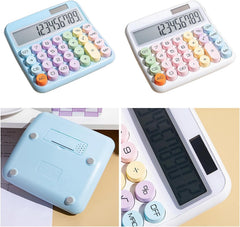 Nilzone Mechanical Switch Calculator Cute 12 Digit Large LCD Display And Buttons, Calculator With Large LCD Display Great For Everyday Life And Basic Office Work (Solar Calculator)