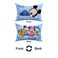 Kid's Disney Mickey & Mickey Friend Pillow For Sleeping, Sky Blue - 12 X18 Inch | Cozy & Fluffy Super Soft Pillow | Suitable For All Sleepers, Multipurpose & Comfortable - Pack Of 12