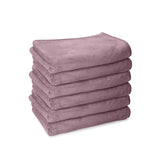 Housse Premium Microfiber Face Towel 900 Gsm | Korean Beauty Ultra Absorbent, Odour-Free, Quick Dry Face Towel (Pack Of 6) - Rose Taupe