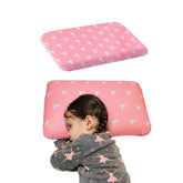 Soft Memory Foam Pillow For Sleeping, For Ages 2 To 8, Pink Color, Kids Pillow | Toddler Support With Pink Cover - Suitable For Boys & Girls | For Kids, Neck & Head Support Pillow