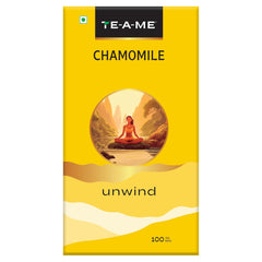 TE-A-ME Unwind Chamomile Tea - 100 Infusion Tea Bags | Chamomile Tea For Good Sleep - Caffeine Free, Biodegradable | Packaging Might Vary