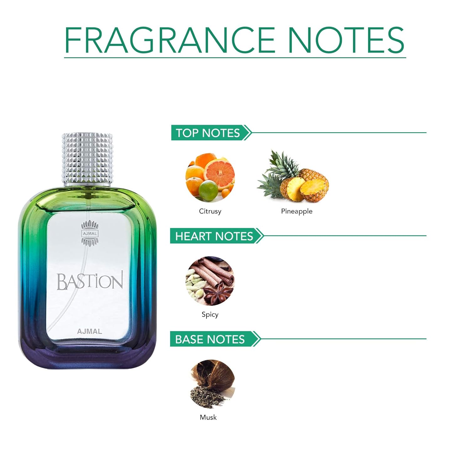 Ajmal Bastion Eau De Parfum Woody Perfume For Men 100ml 3.4 Fl.oz. | Long Lasting Fresh Fragrance Ajmal Bastion Eau De Parfum Woody Perfume For Men 100ml 3.4 Fl.oz. | Long Lasting Fresh Fragrance
