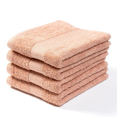 Earthy Fables Premium Hand Towels 600 Gsm | 100% Combed Cotton Ultra Soft Quick Dry & Highly Absorbent, For Home, Gym & Travel | Set Of 4 (Peach)