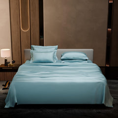 Bedding Set 1 Bedsheet King Size With 4 Pillow Cover - 108 X 108 Inches, Dreamy Blue | Wedding, Bedroom, Date Night Collection | 300 Thread Count