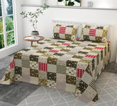 100% Pure Cotton Double Bedsheet With 2 Pillow Covers - 90 X 90 Inches, Multicolor | Soft, Breathable & Skin-Friendly Fade Resistant Double Bedsheet