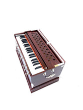 Harmonium With Bag Double Fold Bellow, Finish Lacquer, 39 Keys, 7 Stops, 2 Reeds (Base Male) | Two Side Carry Handles, Jaali Frame On Keys