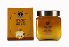 Premium A2 Bilona Gir Cow Desi Ghee By Gir Amritphal | Good Source Of Healthy Desi Cow Ghee For Glowing Skin | 1 Litre (500ml * 2) 33.8 Ounce | Container Jar
