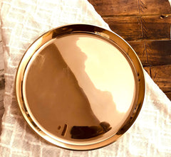 Dinner Set Thali Handmade Bronze Plates Set Of 1 - Approximate 12 Inch Bronze Kansa Thali