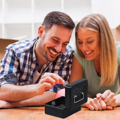 Portable Locking 6 Inch Small Cash Box For Money Coin, Colour - Black , Material - Metal, 18D X 15W X 8H