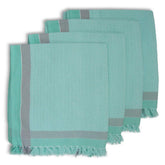 Athom Trendz Living Light Weight Cotton Premium Waffle Border Bath Towel | Pack Of 4