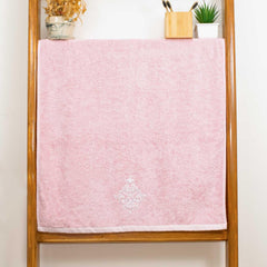 Rangoli 100% Bamboo Bath Towels 500 Gsm | Large Size Ultra Soft, Quick-Absorbent & Eco-Friendly Bath Towels - Pink