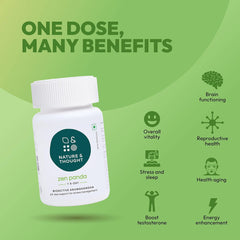 Nature & Thought Ashwagandha Adaptogen Capsules For Men & Women, All Day Stress, Anxiety & Sleep Support Supplement With Long Acting Prolanzatm | 30 Capsules 50gm 0.1lbs Each Pack Of 2