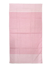 Athom Living Premium Cotton Light Weight Quick-Dry High Absorbent Cotton Bath Towel 250 Gsm, (Pink Stripes)