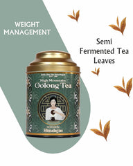 San-Cha High Mountain Oolong Tea - 50gm, 1.7 Ounce | Improves Skin Health, Aids Weight Loss - Low Caffeine Loose Leaves Himalayan Tea