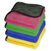Autofy Multipurpose Microfiber 800 Gsm | Cleaning Towel Microfibre Cloth Highly Absorbent Dust Towels For All Vehicles Bikes Cars Glass Kitchen - Multicolour (Pack Of 4)