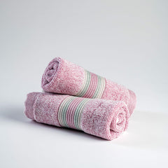 Spread Spain Water & Soil Face Towel 300 Gsm | Luxurious Blend Of Cotton & Bamboo Fiber Face Towel Ultra-Absorbent, Quick-Drying & Skin-Friendly (Pink) - Pack Of 2