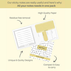 Beautiful Designs & Boho Sticky Notes, 25 Of Each Of The Flags, Abstract - Multicolor
