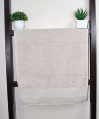 Rangoli Soft Absorbent Durable Towels Earthly Egyption Cotton Plush Oversized Small Size Bath Towel 400 Gsm (Beige)