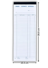 Estimate Pad No.2, 80 Sheets 160 Pages, Premium Stationery Billing Book For Shop & Office, 10Pcs