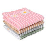 Brodloom Cotton Large Size Hand Towels 800 Gsm | Ultra-Soft, Absorbent, Fade Resistant Hand Towels For Home, Gym, Workout, Yoga, Travel (Pack Of 4) - Multicolor