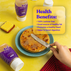 100% Pure Caramel Cultured A2 Cow Desi Ghee By Joi | Good Source Of Protein Fiber Healthy Authentic Bengali Taste Ghee | (200ml) 6.7 Ounce | Plastic Bottle