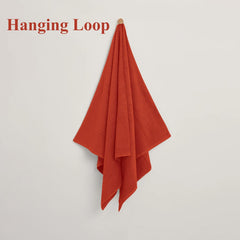 Maxoshine Microfiber Large Size Towels Bath 450 Gsm | Soft Fluffy Coral Fleece Bathing Towel With Hook Quick Dry Super Absorbent Bath Towel (Red)