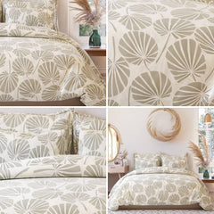 King Size Comforter With 1 King Size Flat Bedsheet & 2 Pillow Cover - (90x100 Inch) Cream | Perfect Gifts Set Wedding, Anniversary - 4 Pcs Bedding Set