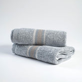 Spread Spain Water & Soil Hand Towel 500 Gsm | Luxurious Blend Of Cotton & Bamboo Fiber Hand Towel Ultra-Absorbent, Quick-Drying & Skin-Friendly (Denim) - Pack Of 2
