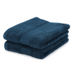 Premium 100% Combed Cotton Hand Towels 400 Gsm | Ultra Soft, Quick Dry & Highly Absorbent, For Home, Gym & Travel Hand Towel (Dark Teal) - Pack Of 2