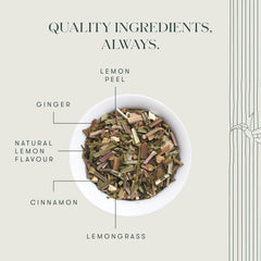 Luxmi Estates Lemon Ginger Herbal Tea - 100gm, 3.5 Ounce, 50 Tea Bags | USDA Organic Certified Herbal Tea - Made With Lemon Peel, Ginger, Lemongrass, Licorice | Caffeine Free Herbal Tea