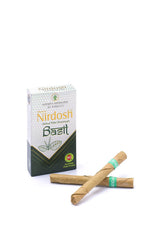Basil Flavored Herbal Filter Dhoompan - Pack Of 3 + 1 Free Woods Hand Rolled Masala Incense Sticks | Tobacco & Nicotine Free 30 Herbal Cigarettes