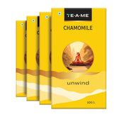 TE-A-ME Unwind Chamomile Tea - Pack Of 4 X 100 Infusion Tea Bags | Chamomile Tea For Good Sleep - Caffeine Free, Biodegradable | Packaging Might Vary