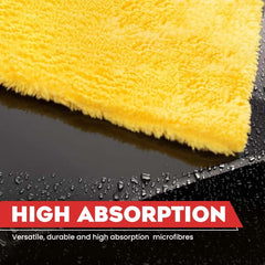Autofy Multipurpose Microfiber 500 Gsm | Cleaning Towel Microfibre Cloth Highly Absorbent Dust Towels For All Vehicles Bikes Cars Glass Kitchen - Multicolour (Pack Of 2)