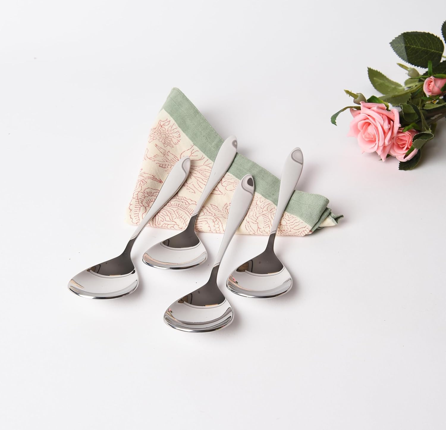 Arc Chrome Stainless Steel Soup Spoon Set Of 12 - Modern Elegance | Premium Tableware, Dishwasher Safe - Serve Ware & Tableware Arc Chrome Stainless Steel Soup Spoon Set Of 12 - Modern Elegance | Premium Tableware, Dishwasher Safe - Serve Ware & Tableware