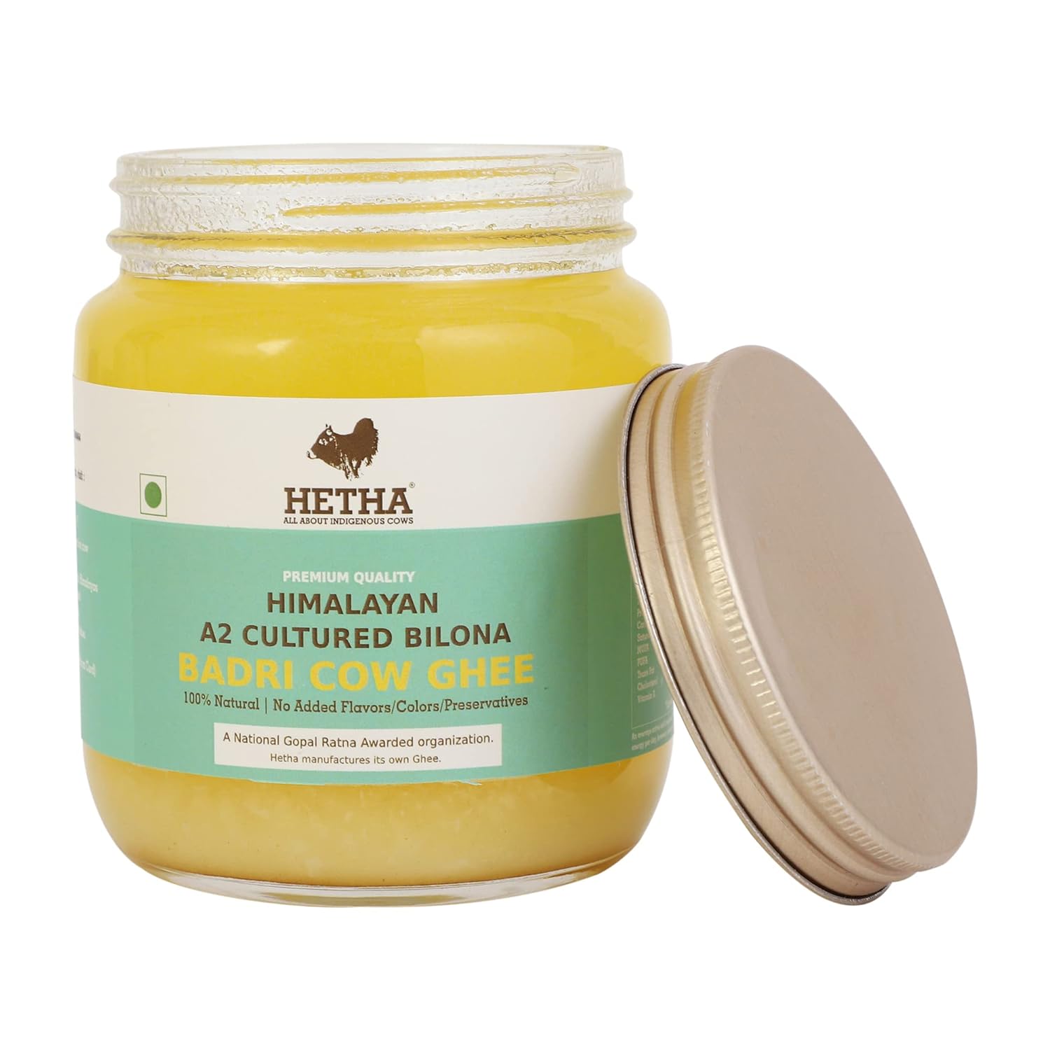 Natural Himalayan A2 Cultured Bilona Badri Cow Ghee By Hetha | Good Source Of Energy & Nutrients Healthy Desi Ghee With Rich Aroma | (500ml) 16.9 Ounce | Jar Pack Natural Himalayan A2 Cultured Bilona Badri Cow Ghee By Hetha | Good Source Of Energy & Nutrients Healthy Desi Ghee With Rich Aroma | (500ml) 16.9 Ounce | Jar Pack