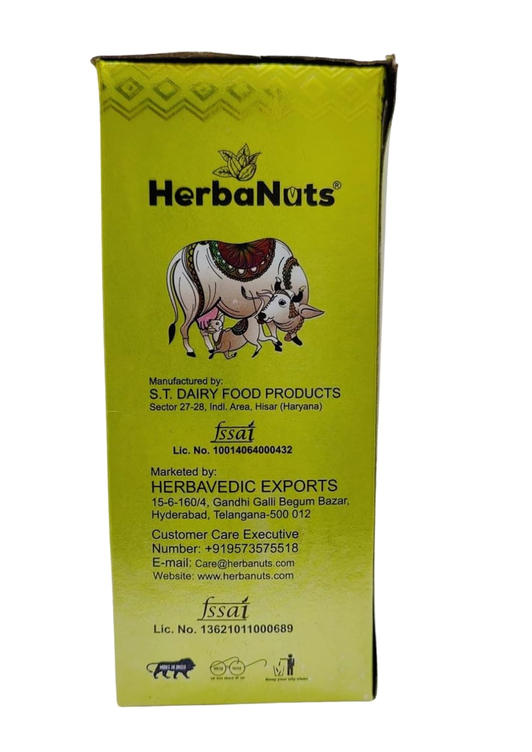 100% Natural Cow Desi Ghee By Herba Nuts | Natural & Healthy Gir Cow Cultured Desi Ghee Perfect For Taste | (500ml) 16.9 Ounce | Box Pack 100% Natural Cow Desi Ghee By Herba Nuts | Natural & Healthy Gir Cow Cultured Desi Ghee Perfect For Taste | (500ml) 16.9 Ounce | Box Pack