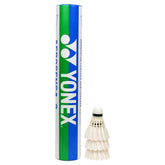 Yonex Aerosensa 2 Badminton Feather Shuttlecock , White , 12 in one | 100% Solid Cork At The Base