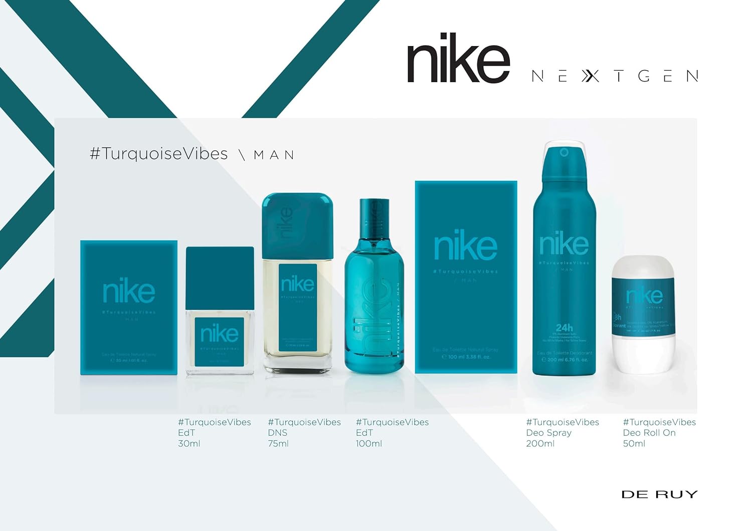 Nike Turquoise Vibes Eau De Toilette Long Lasting Men Deodorant Spray 200ml 6.7 Fl.oz. | Best Suited For Partywear & Officewear Nike Turquoise Vibes Eau De Toilette Long Lasting Men Deodorant Spray 200ml 6.7 Fl.oz. | Best Suited For Partywear & Officewear